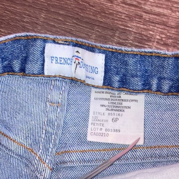 Vintage 1970 Womens French Dressing Mom Light Blue Jeans size 6P - Picture 9 of 13